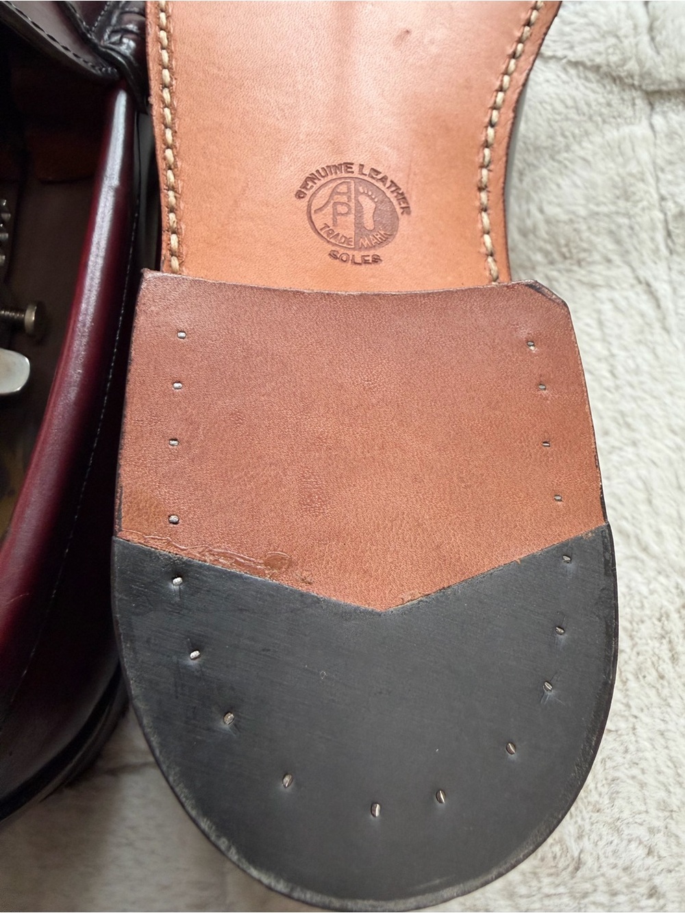 VINTAGE Deadstock 🇺🇸 US Made Rancourt Whippet ET Wright Cordovan Penny Loafer 11 - Picture 8 of 12